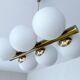 Vintage Glass Brass  Pendant Light, 1950s