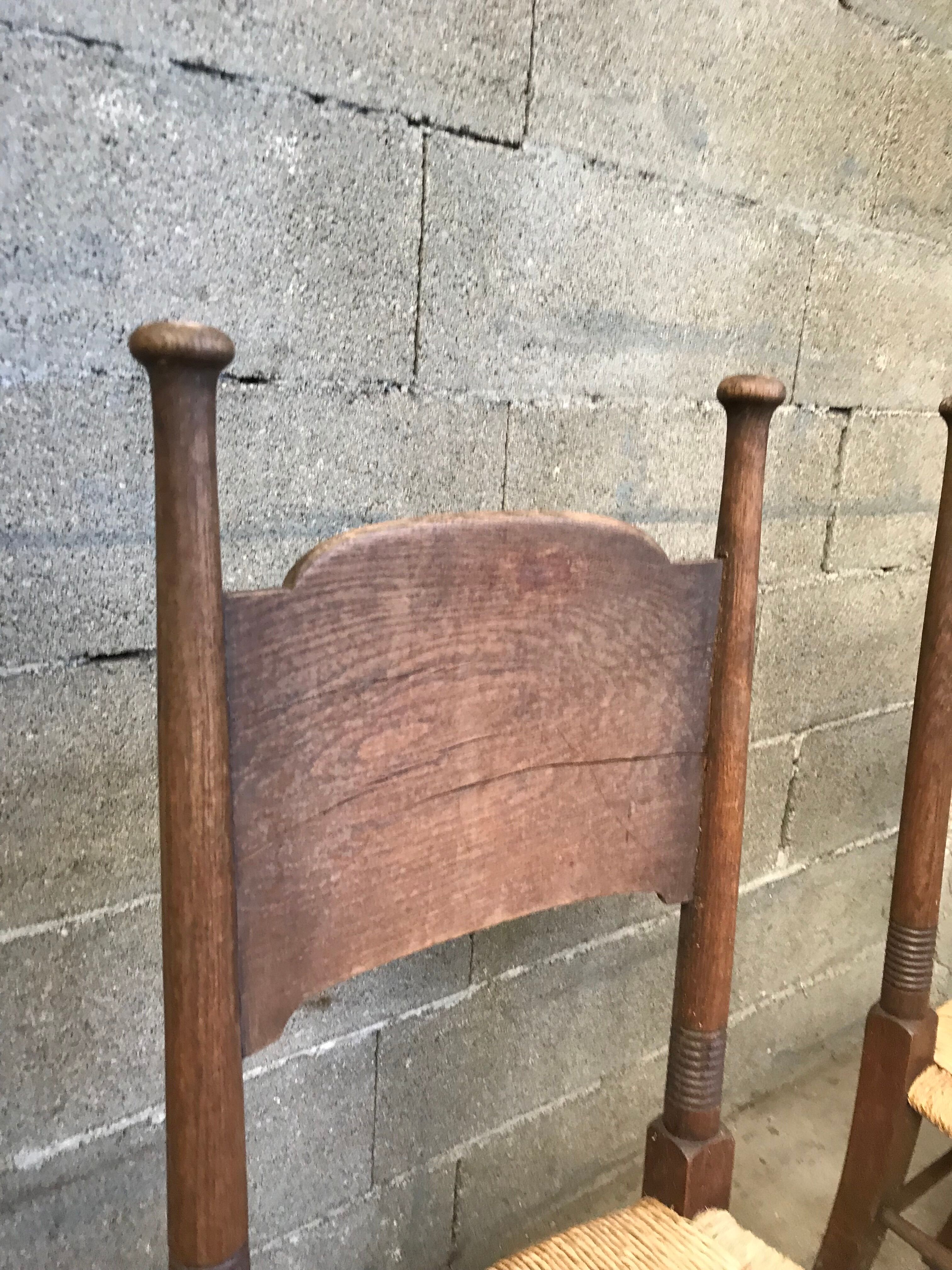 Pair of chairs by E G Punnett edition William Birch circa 1910