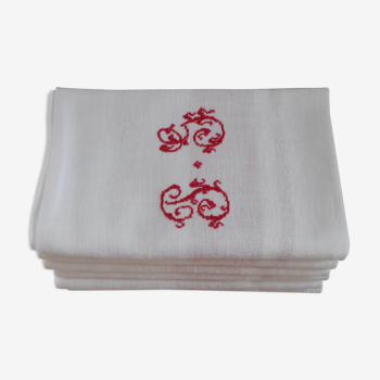 Lot de 6 serviettes de table en coton