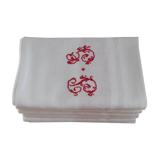 Lot de 6 serviettes de table en coton