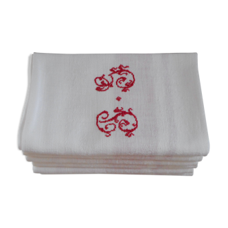 Lot de 6 serviettes de table en coton