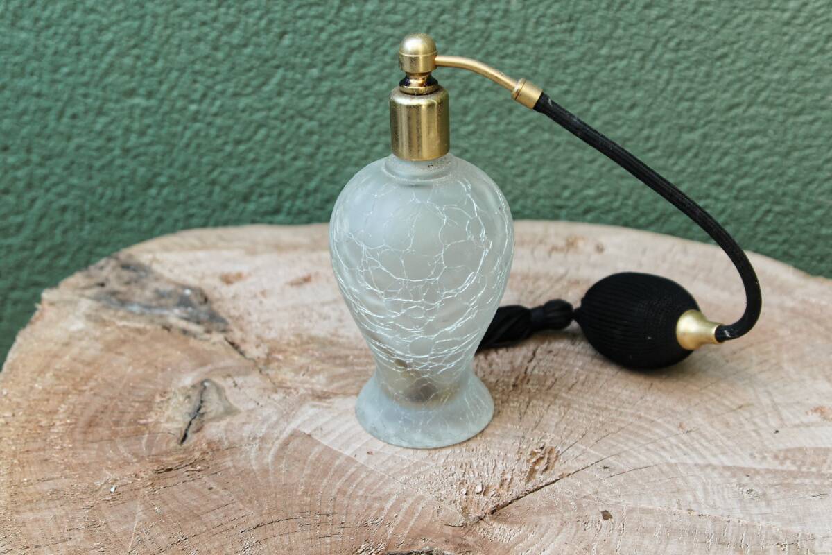Set of 5 old glass perfume sprays