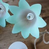 Pair of vintage tulip pendant lights