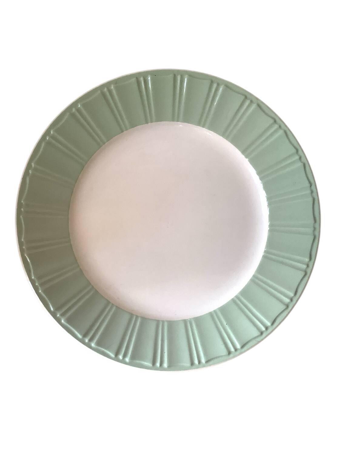 Villeroy & Boch set of 3 dinner plates – almond green & white
