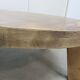 Large brutalist round coffee table, in exotic oak 1960s