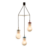 Suspension italienne en verre de Murano « lattimo », milieu XXème