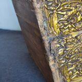 Old wooden box/casket covered with brass