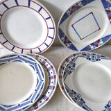 6 mismatched plates