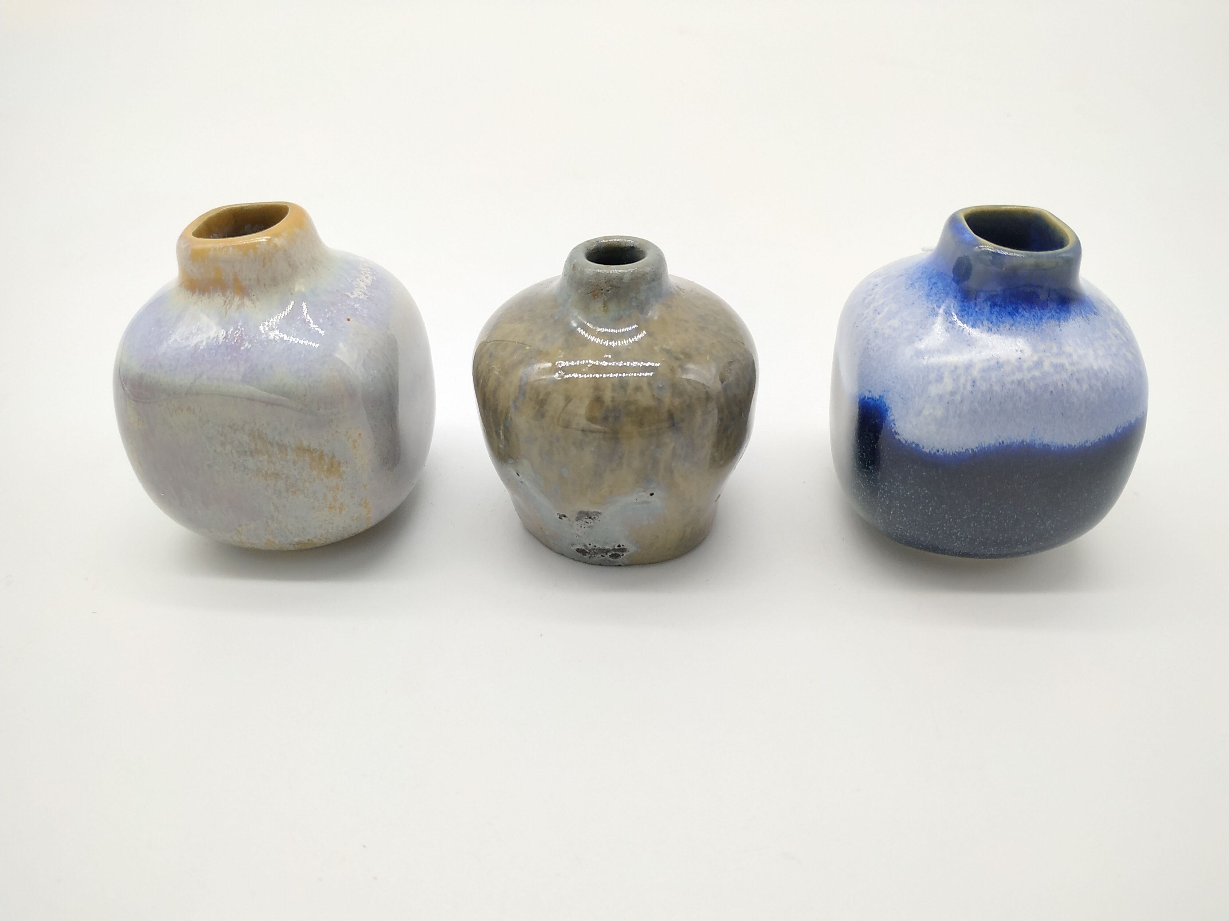 Lot de 3 vases miniatures scandinaves