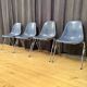 Set of four DSS chairs, fiberglass, designed by Charles and Ray Eames, Herm