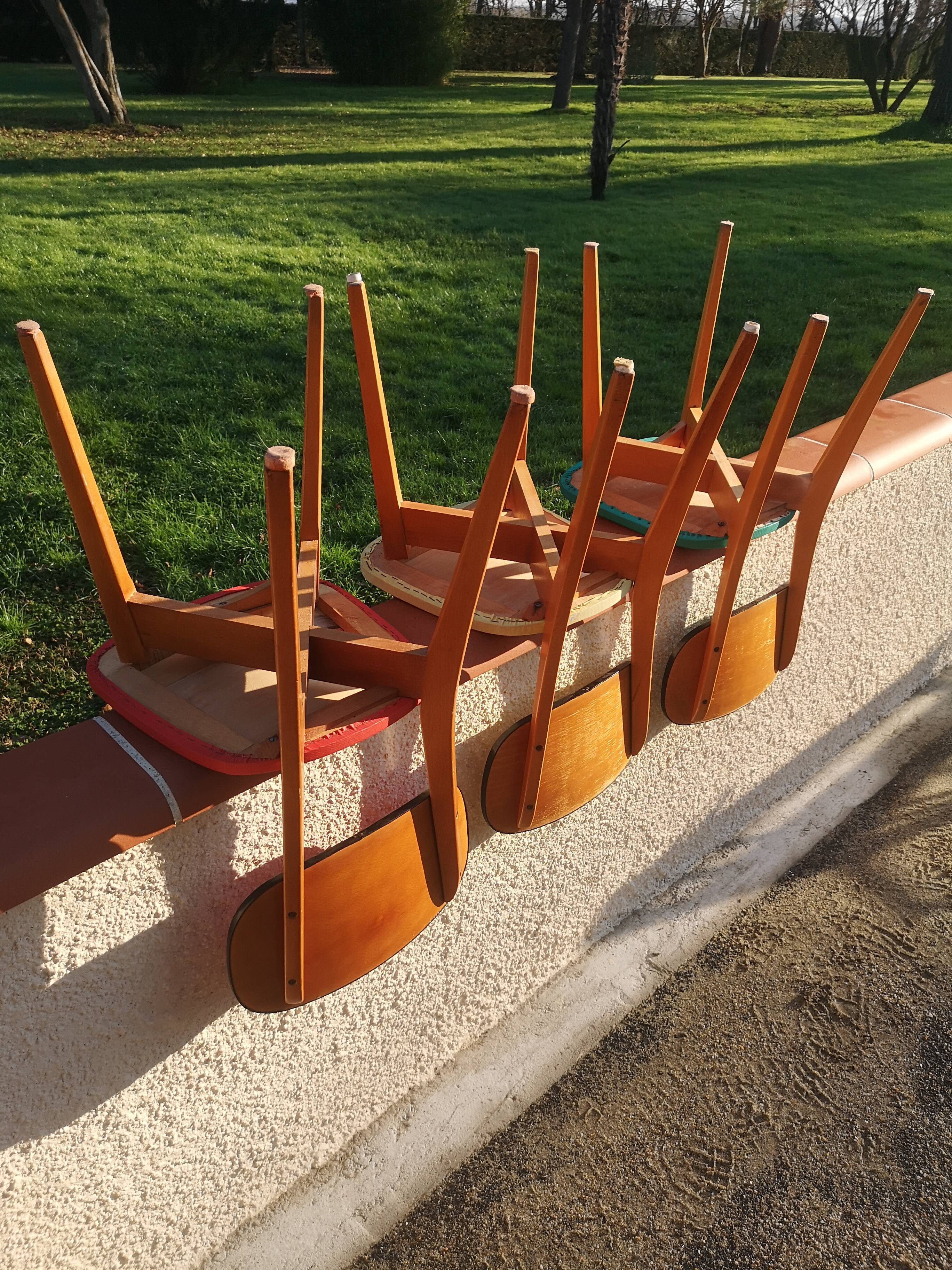 Lot de trois chaises vintages années 1950