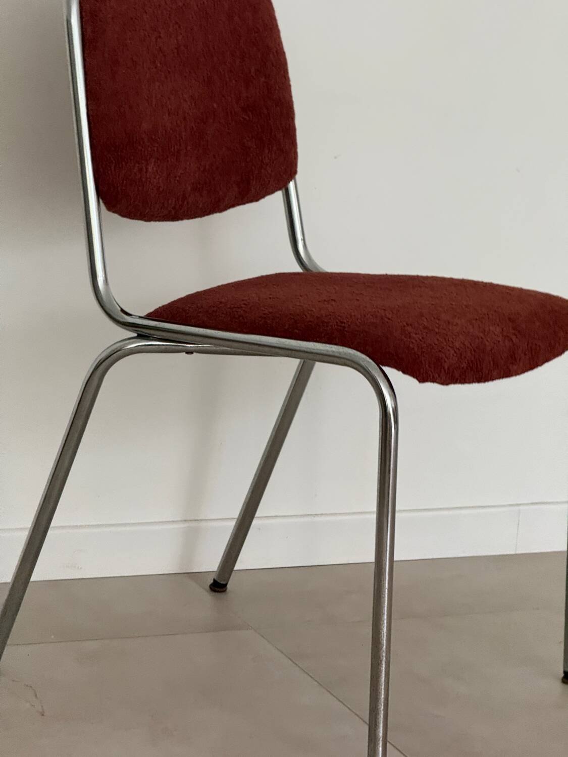 Vintage chrome stainless steel chair 1970