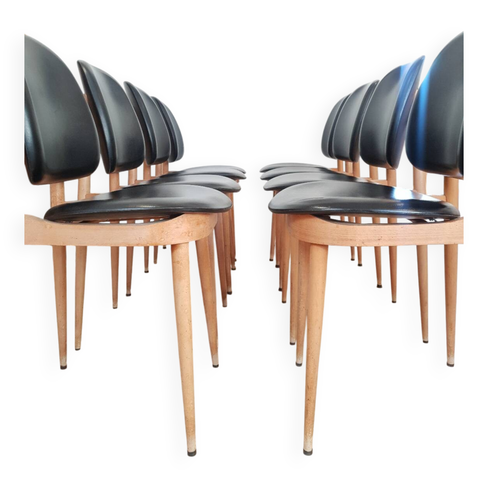 Vintage "Pegase" chairs by Pierre Gurariche / Baumann