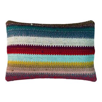 Housse de coussin kilim turc vintage 30x50cm