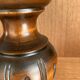 Lampe à poser en bois massif Mid century campagne française, et abat jour