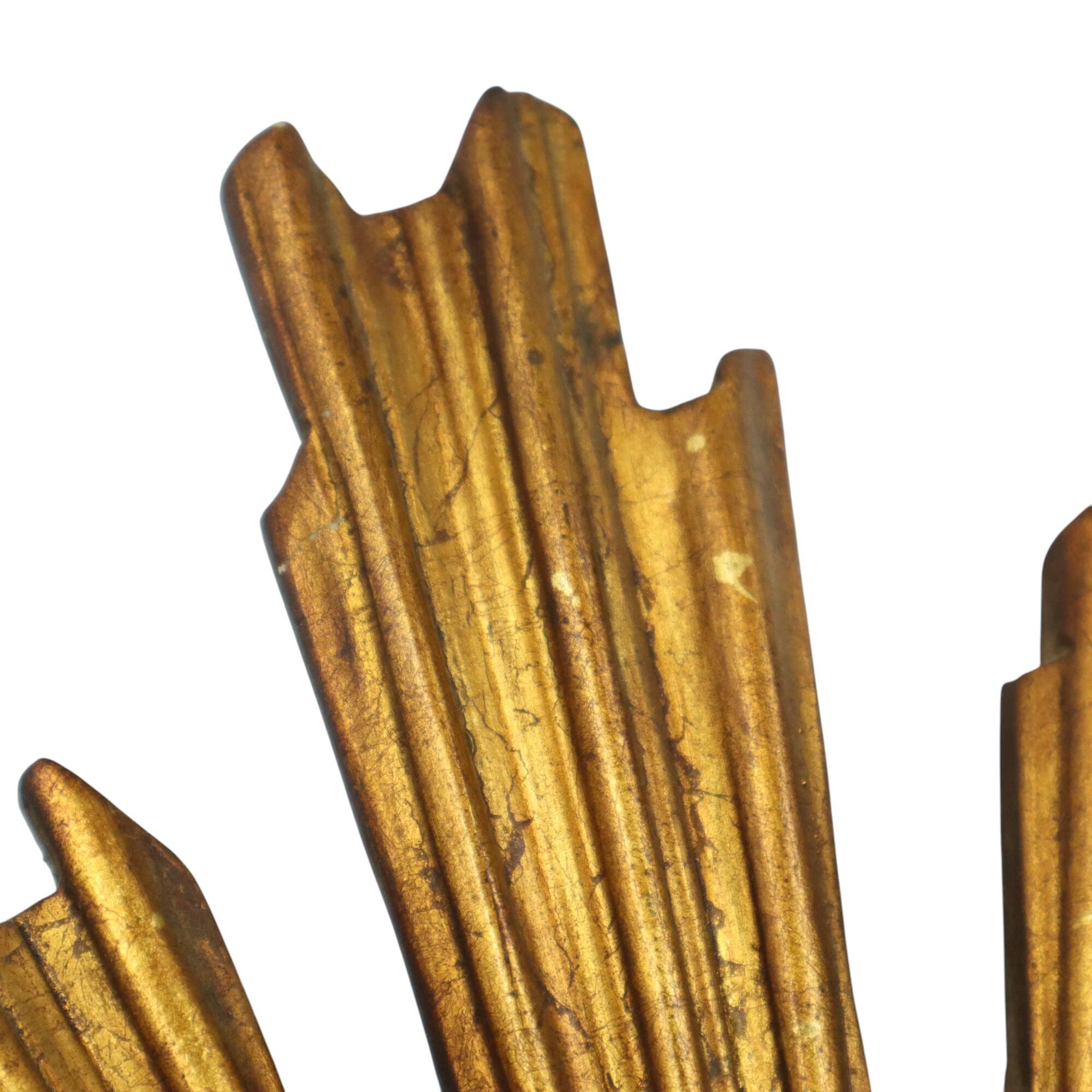 Large Sun Mirror Gold Leaf Gilded Sunburst Mirror 54cm