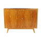 Buffet en chêne et verre noir, Tchécoslovaquie années 1960