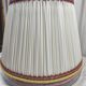 Set of 3 large vintage pleated fabric lampshades – trimmings –