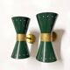 Pair of Italian diabolo wall lights, design 1950.