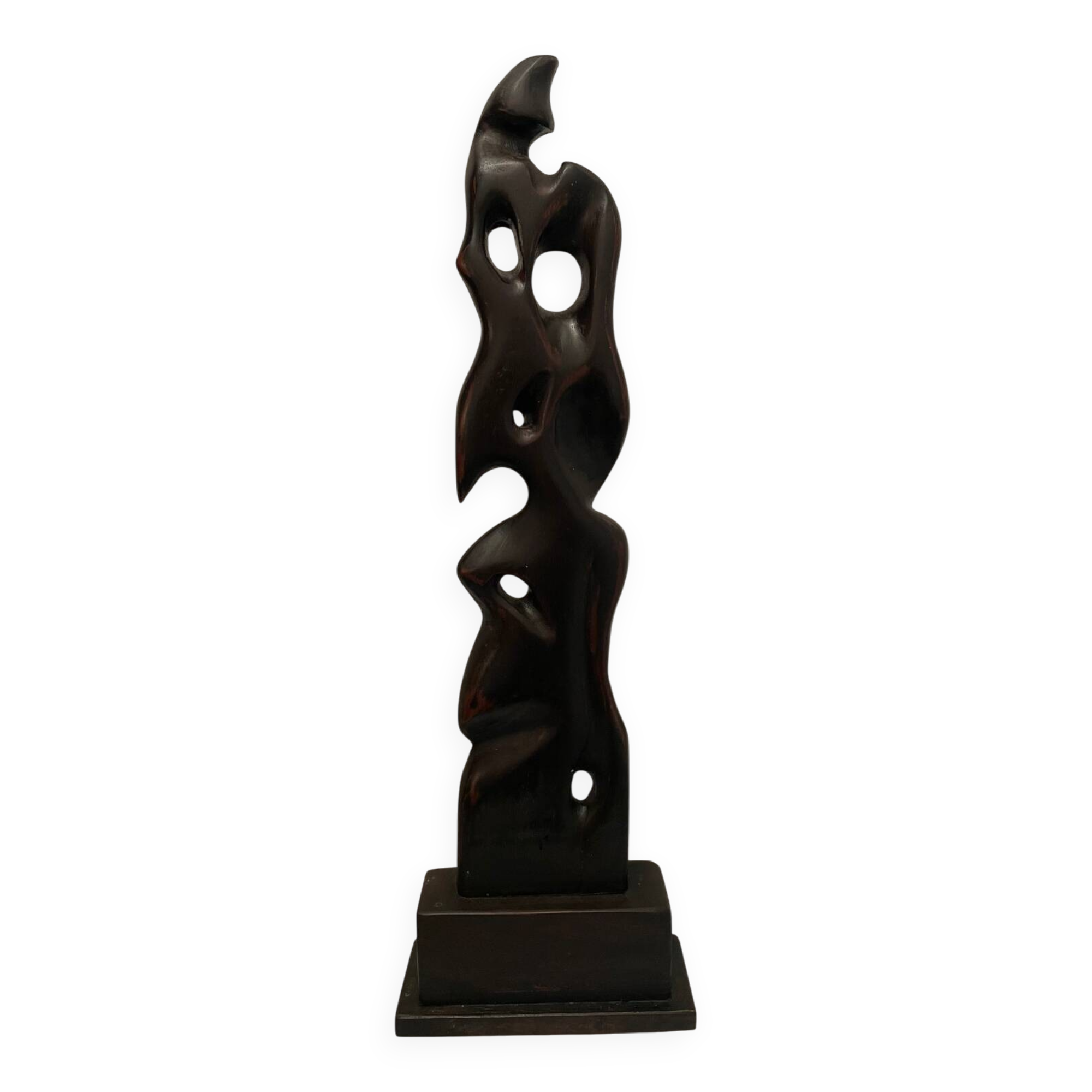 Abstract wooden sculpture 20th century