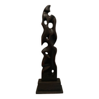 Abstract wooden sculpture 20th century
