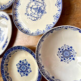 5 large serving plates, French production