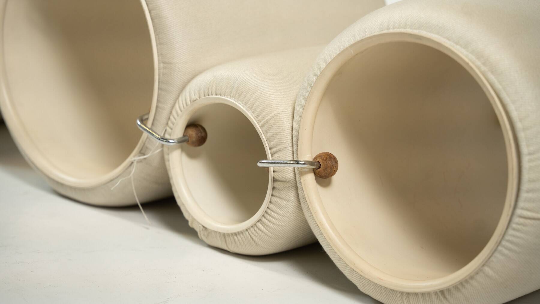 Pair of Tube Armchairs by Joe Colombo for Flexform, first edition.