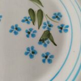 6 assiettes à dessert vintage Quadrifoglio italiennes décor myosotis