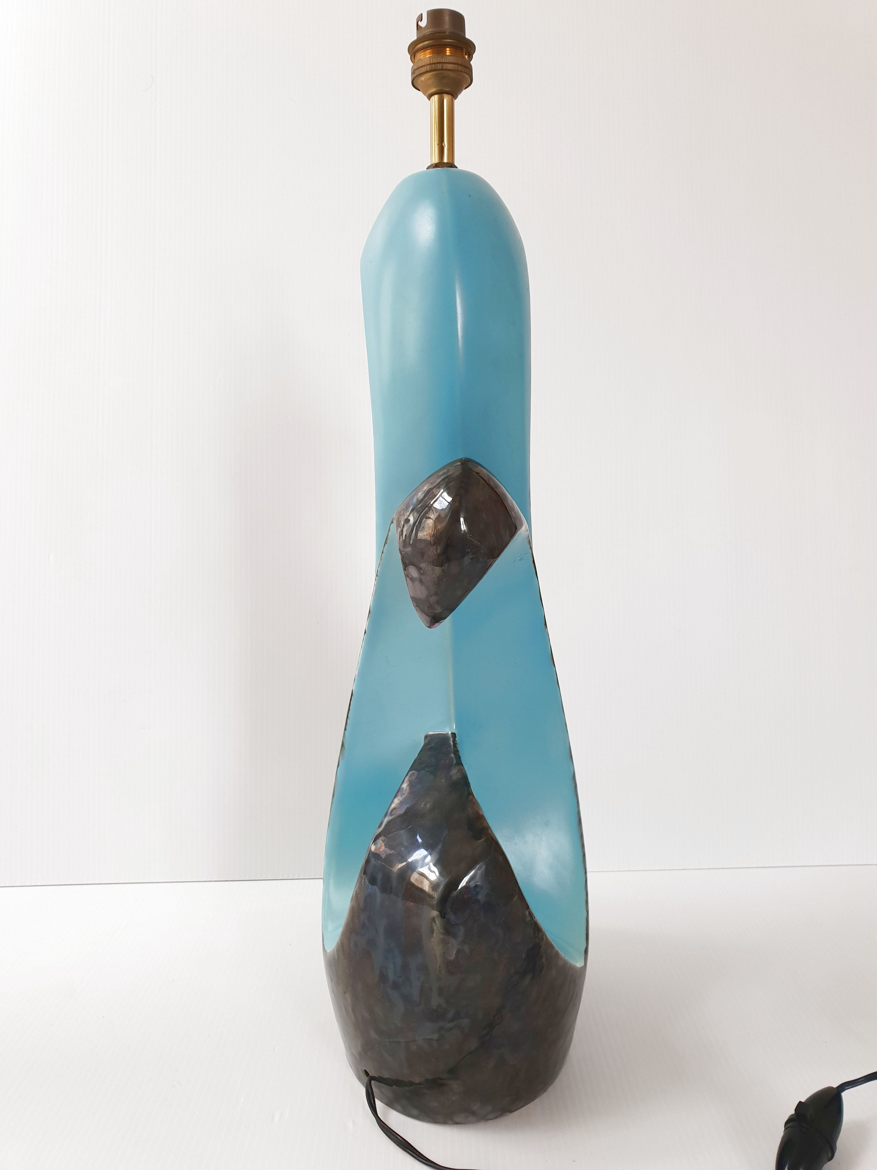 Vintage 1950 ceramic lamp foot