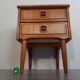 Danish beside tables in teck 2 drawers, scandinavian 1960