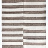 brown cream kilim carpet 120x140 cm, wool washabele rug , organic rug