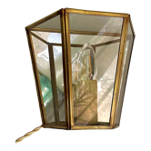 Brass wall lamp, mirror 50s