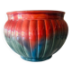 Sarreguemines Art Deco ceramic flowerpot