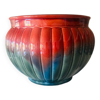 Sarreguemines Art Deco ceramic flowerpot