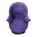 Small purple velvet tub chair