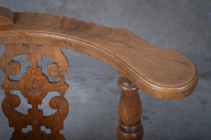Vintage Danish Oak Corner Chair, 1940s