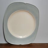 Plat assiette rectangle vintage salin France écailles Chambord motif géométrique