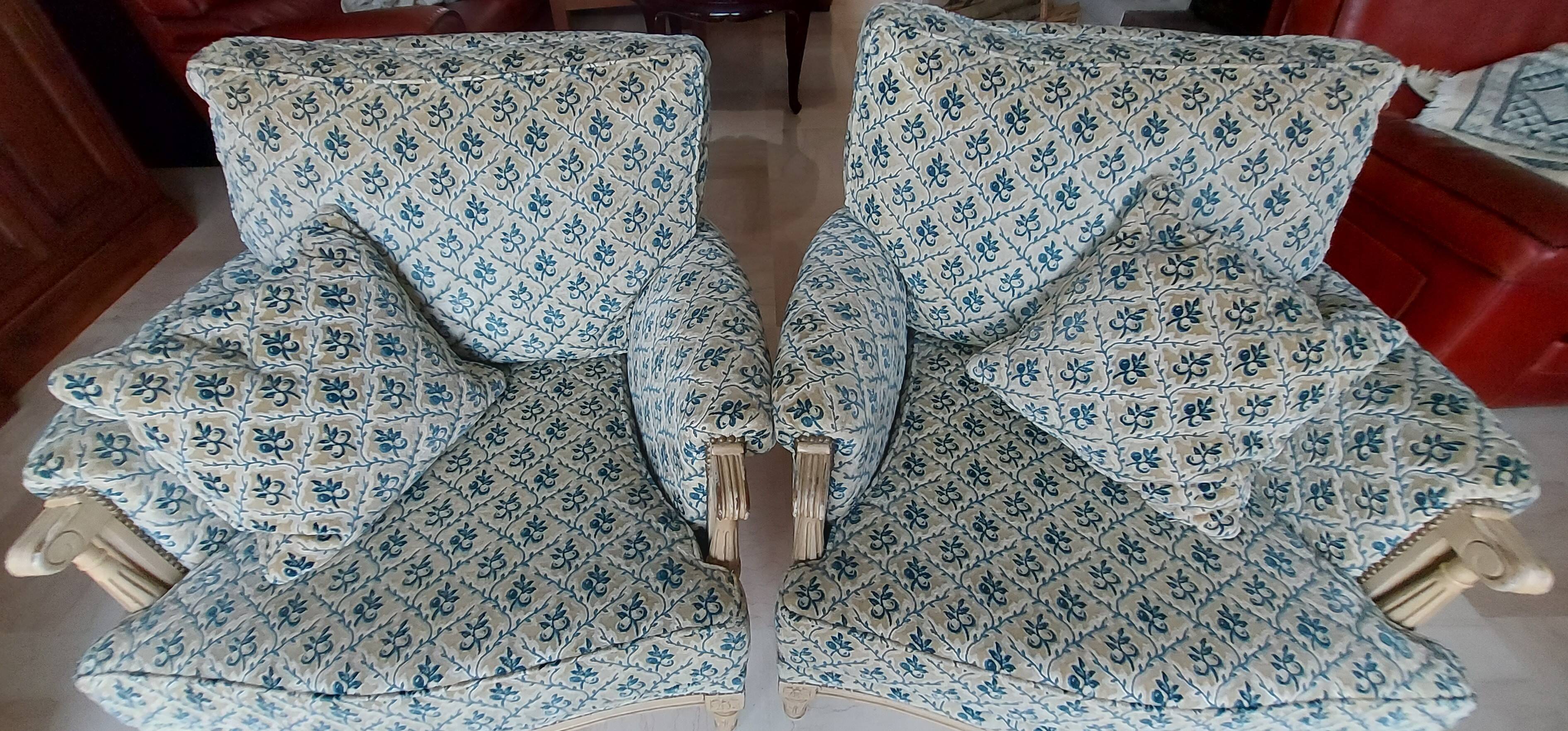 2 Louis XVI style Bergères