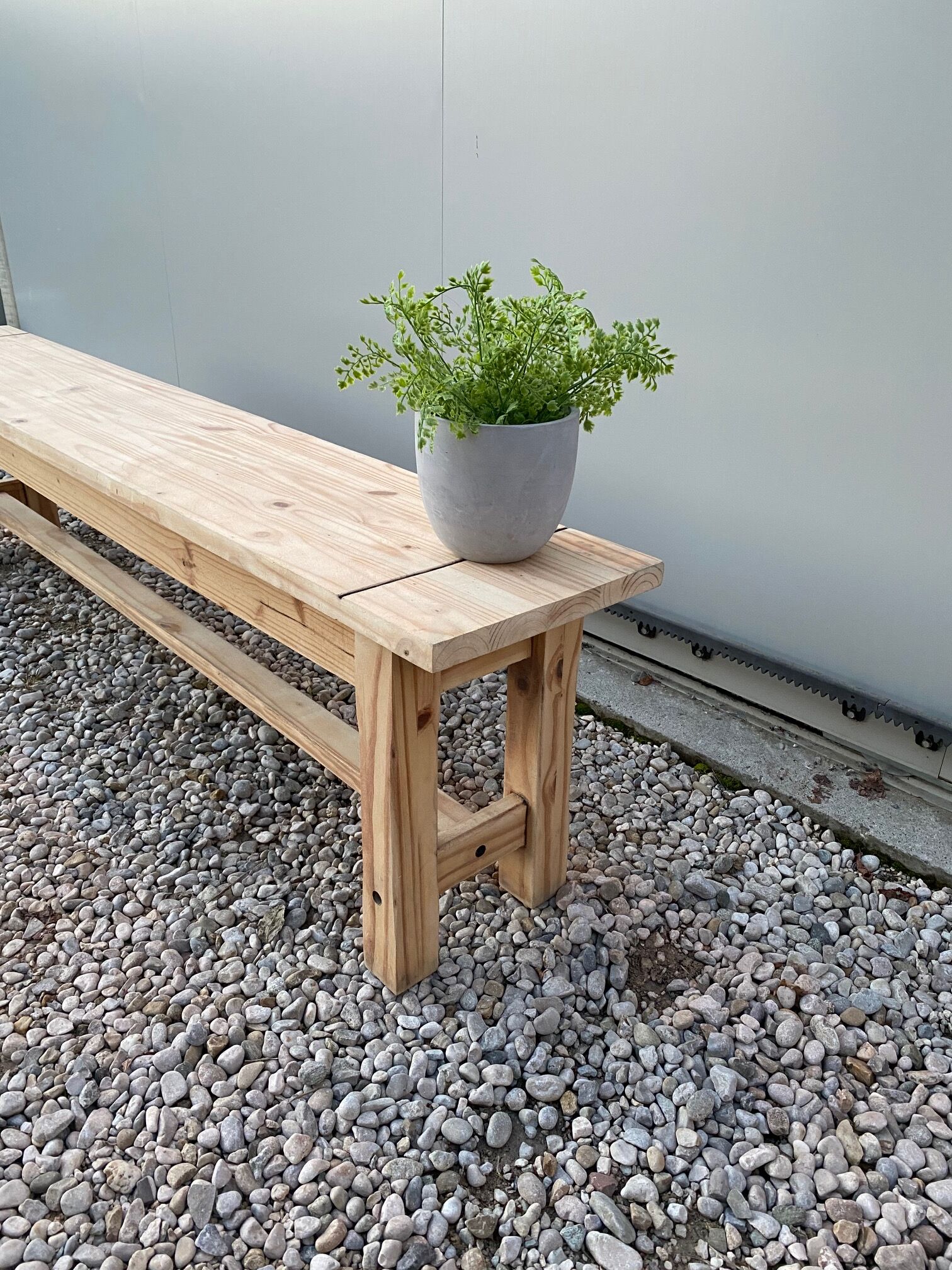 Sanded farm bench