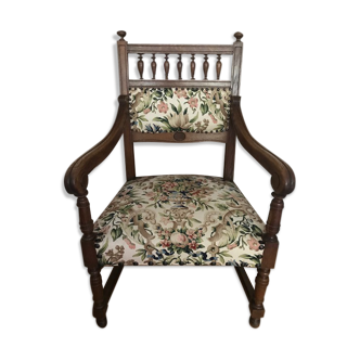 Old flowered armchair