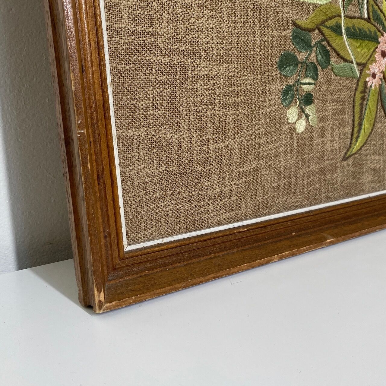 MCM needlepoint wall art - wild flower bouquet