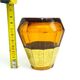 Art Deco vase, honey glass, oroplastic, Czechoslovakia, 1930s