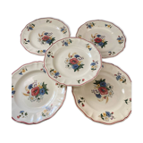 Set of 5 sarguemine agreste plates