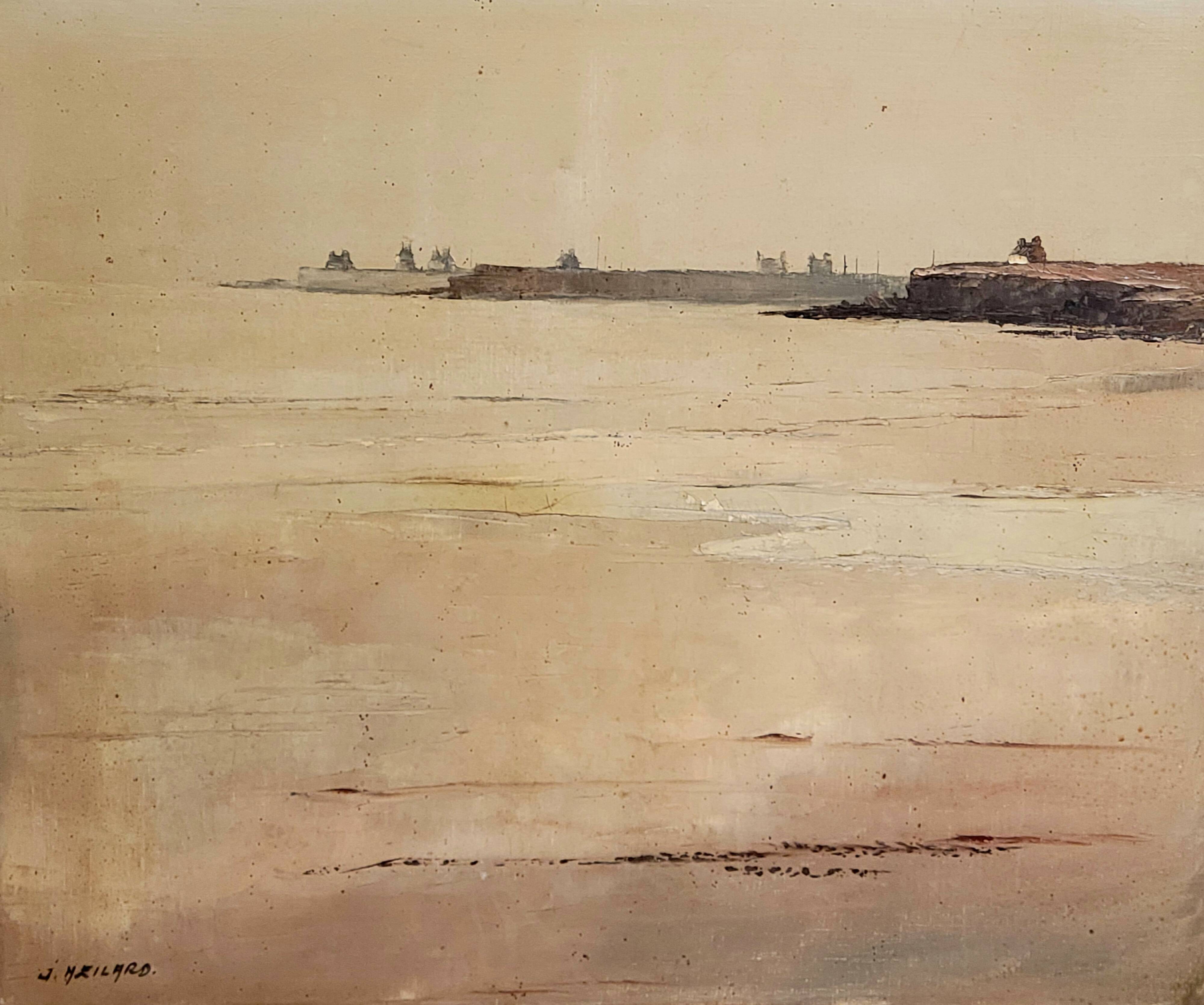 Joseph MEILARD: Oil painting on canvas, seaside view