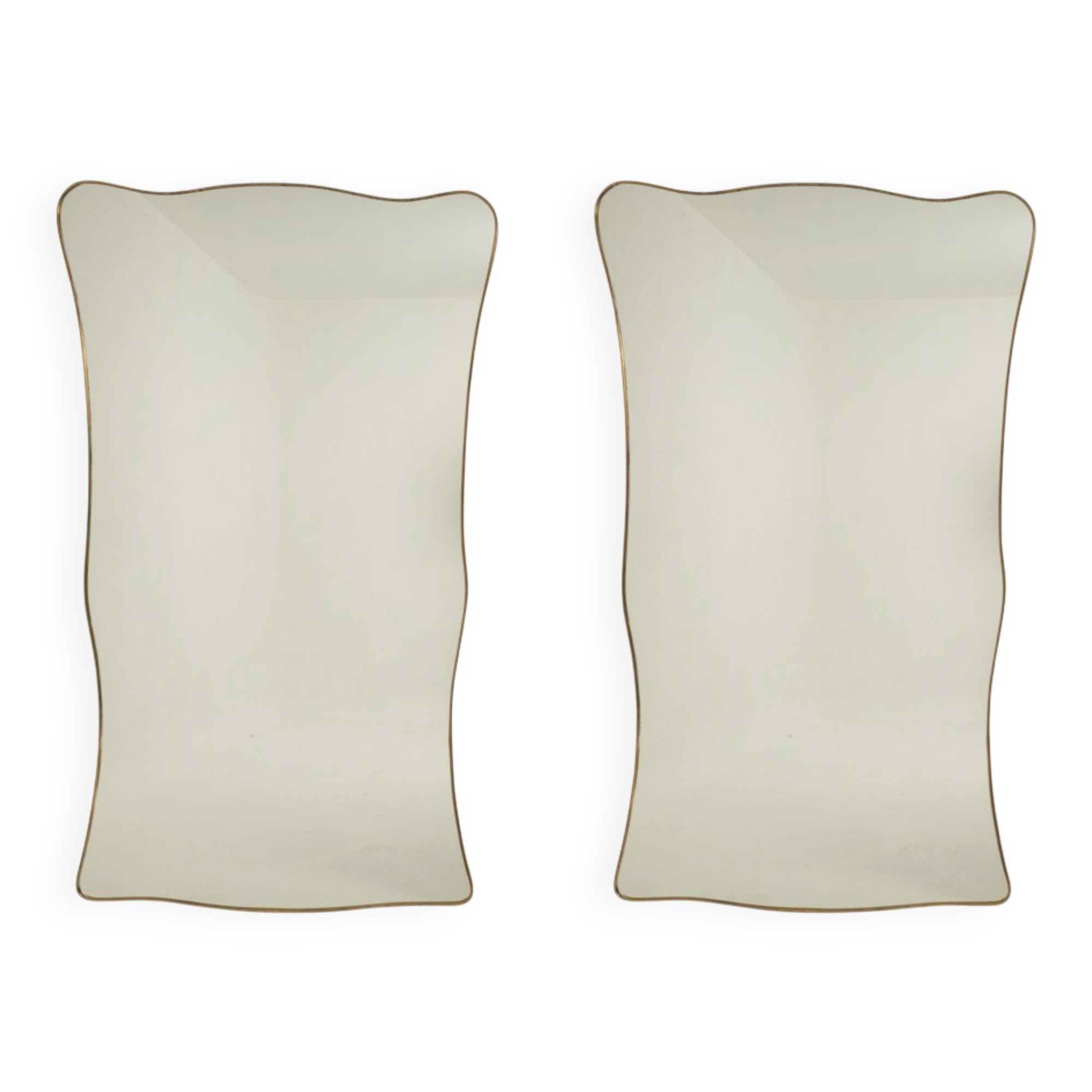 Pair of mirrors in the style of Gio Ponti. Work from the 1980s.