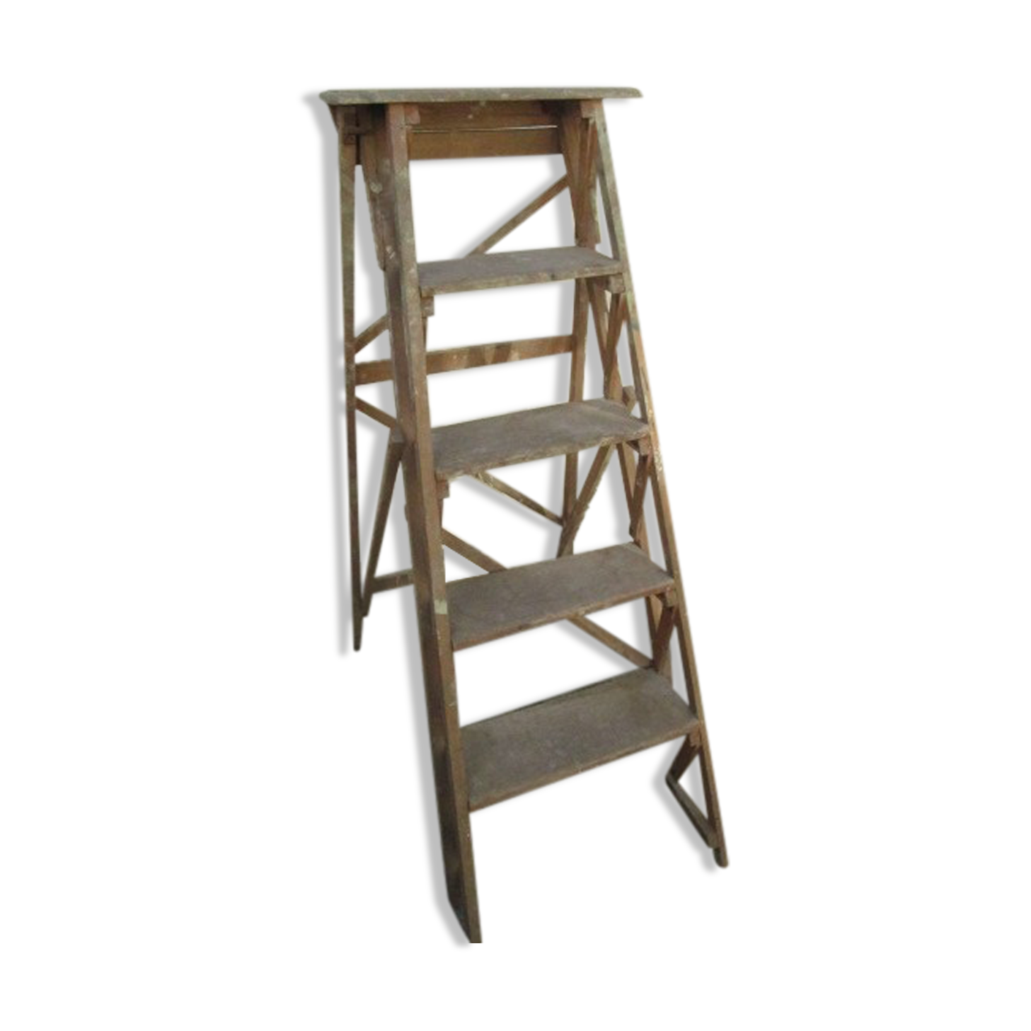 Old painter's stepladder in wood