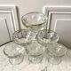 Lot of 6 moulded glass champagne glasses