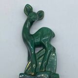 Status / ceramic statuette, doe / fawn, lemanceau art deco