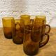 Amber Glass Sangria Cups