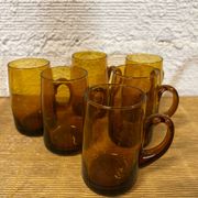 Tasses à sangria en verre ambré